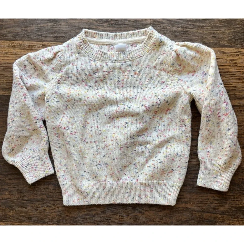 Kid's Baby Gap Sweater Multicolor Speckled 4 Toddler Prep School Winter Pullover